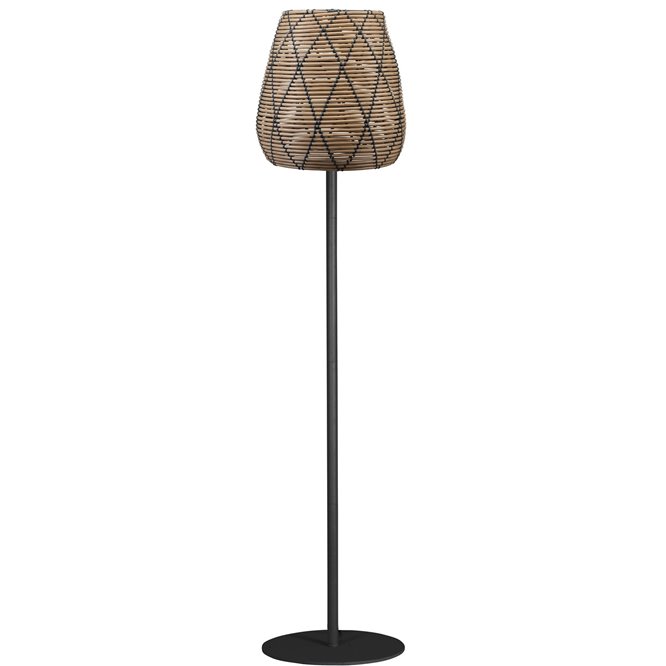 Zewnętrzna lampa stojąca boho z abażurem Lollo